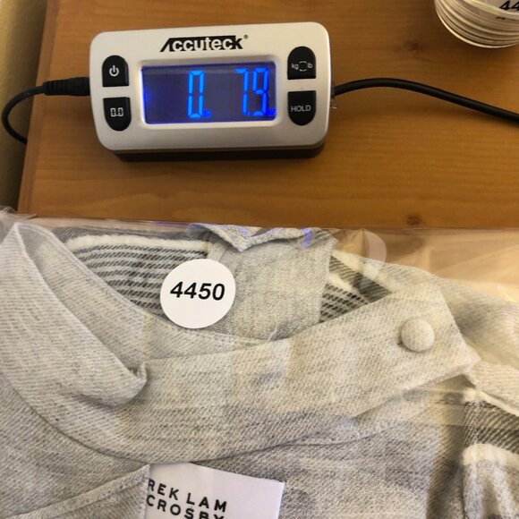 Derek Lam 10 Crosby Top Womens 8 Gray Stripe Wool Blend Tunic Ruffle Lagenlook - Picture 10 of 10